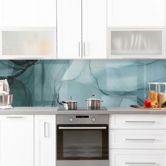 Küchenrückwand - Melierte Blautanne