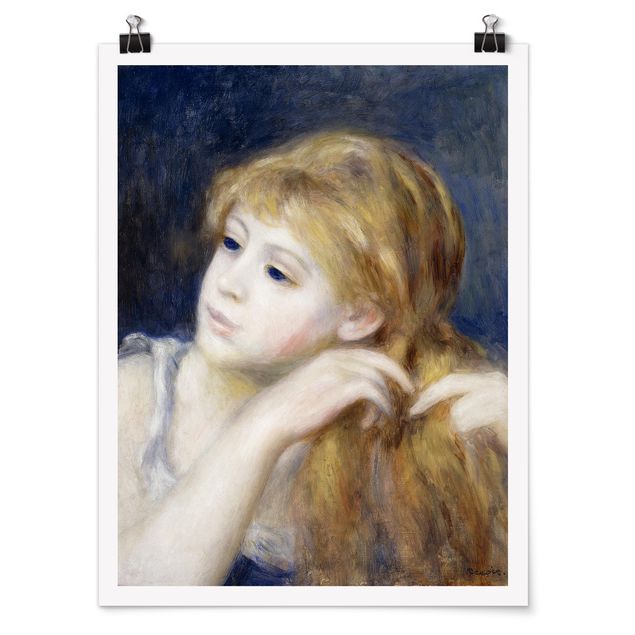 Posters Auguste Renoir - Head of a Young Woman