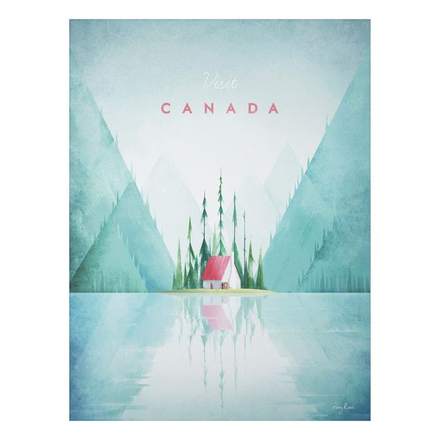 Aluminium Dibond schilderijen Travel Poster - Canada