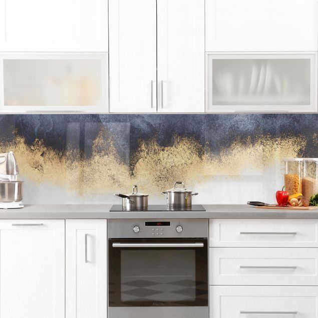 Achterwand voor keuken abstract Cloudy Sky With Gold