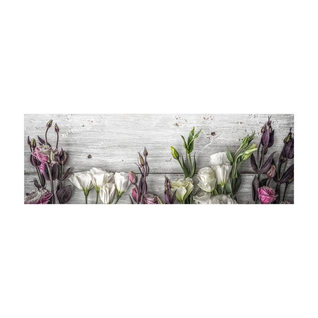 Vloerkleden grijs Tulip-Rose Shabby Wood Look