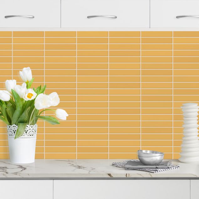 Achterwand voor keuken tegelmotief Metro Tiles - Orange