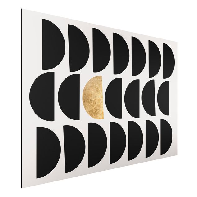 Aluminium Dibond schilderijen Geometrical Semicircle II