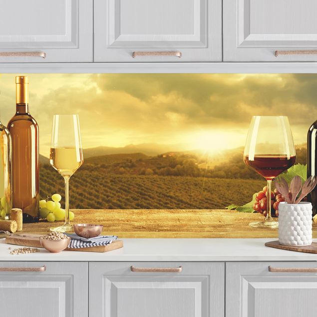 Achterwand voor keuken landschap Wine With A View