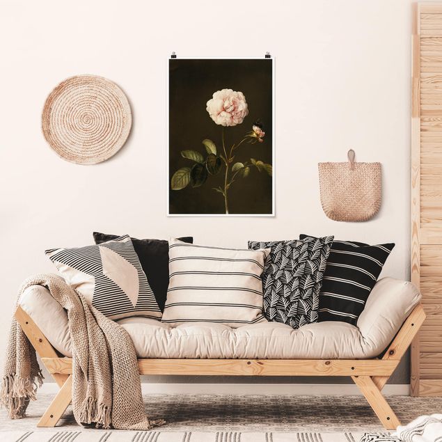 Posters Barbara Regina Dietzsch - French Rose With Bumblbee