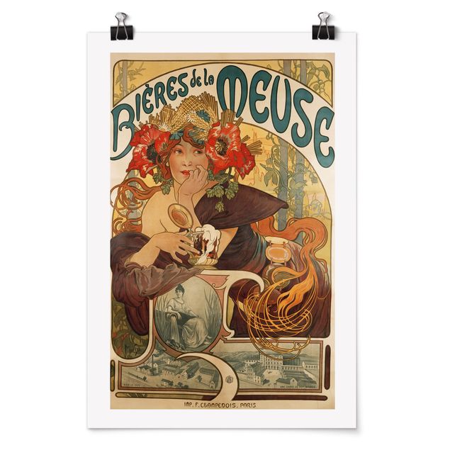Posters Alfons Mucha - Poster For La Meuse Beer