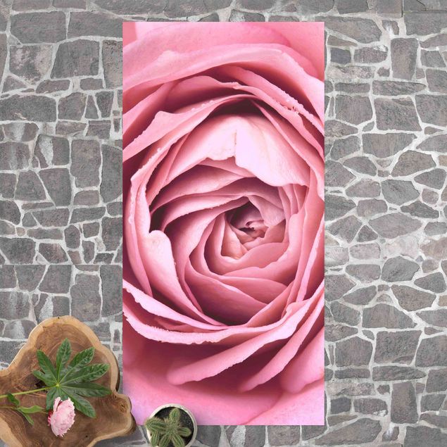 loper vloerkleed Pink Rose Blossom