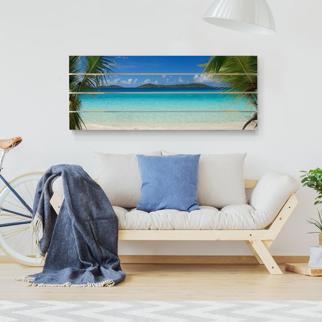 Houten schilderijen op plank Perfect Maledives