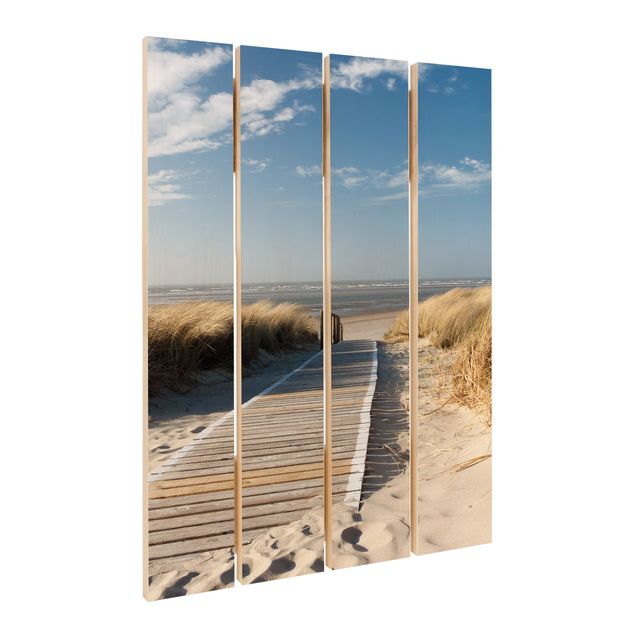 Houten schilderijen op plank Baltic Sea Beach