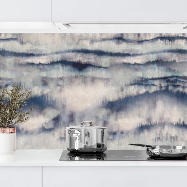 Achterwand voor keuken landschap Abstract Watercolour Mountains