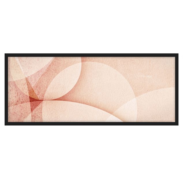 Ingelijste posters Abstract Graphics In Peach-Colour