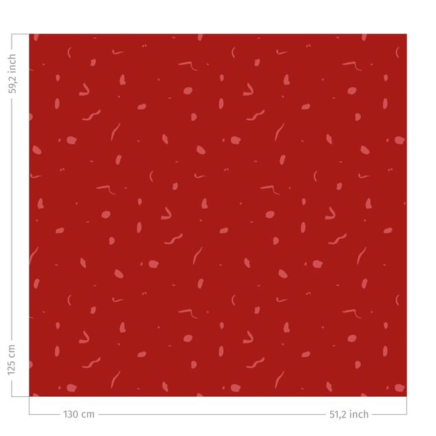 gordijnen patronen Abstract Monochrome Pattern - Red
