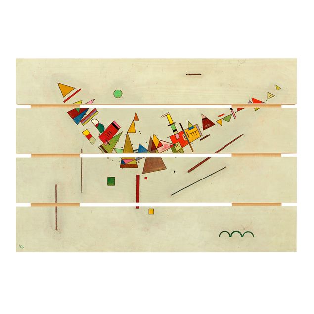 Houten schilderijen op plank Wassily Kandinsky - Angular Swing