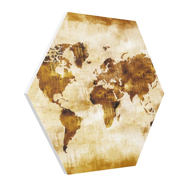 Hexagons Forex schilderijen No.CG75 Map Of The World
