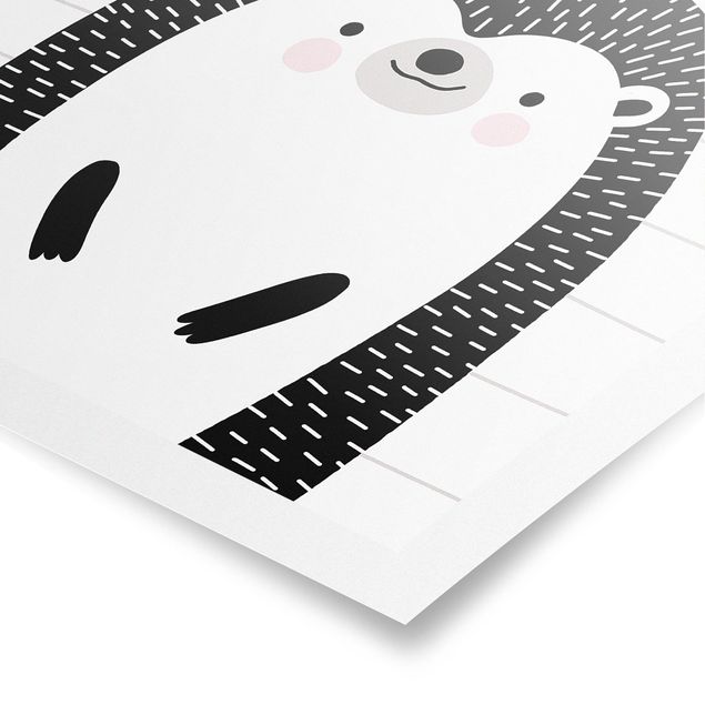 Posters Zoo With Patterns - Hedgehog