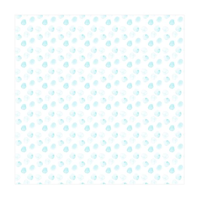 Vinyl tapijt Watercolour Dots Turquoise