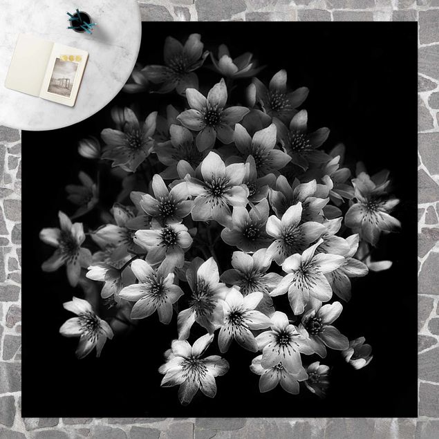 tapijt modern Dark Clematis Bouquet