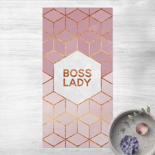buitenkleed balkon Boss Lady Hexagons Pink