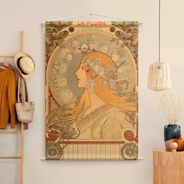 mandala kleed muur Alfons Mucha - Zodiac