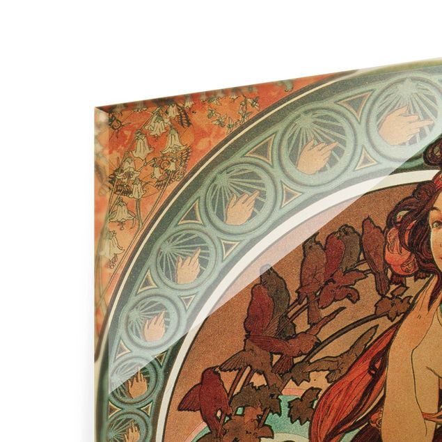 Glasschilderijen Alfons Mucha - Four Arts - Music