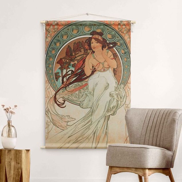 muur tapijt Alfons Mucha - Four Arts - Music