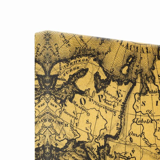 Canvas schilderijen - 3-delig Old World Map Details