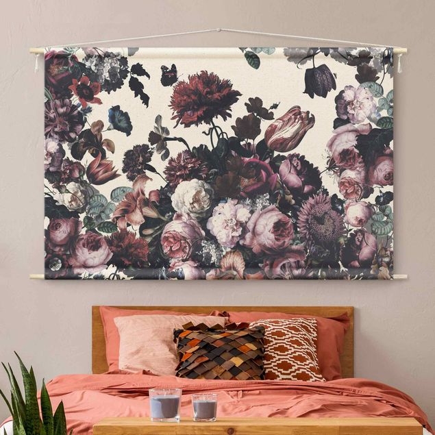 Wandkleed xxl Old Masters Flower Rush With Roses Bouquet