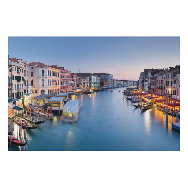 Aluminium Dibond schilderijen Evening On The Grand Canal In Venice