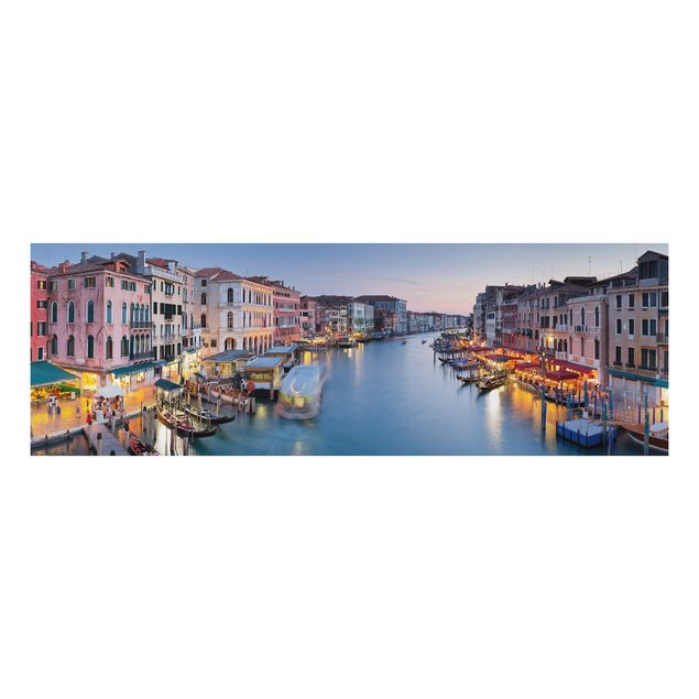 Aluminium Dibond schilderijen Evening On The Grand Canal In Venice