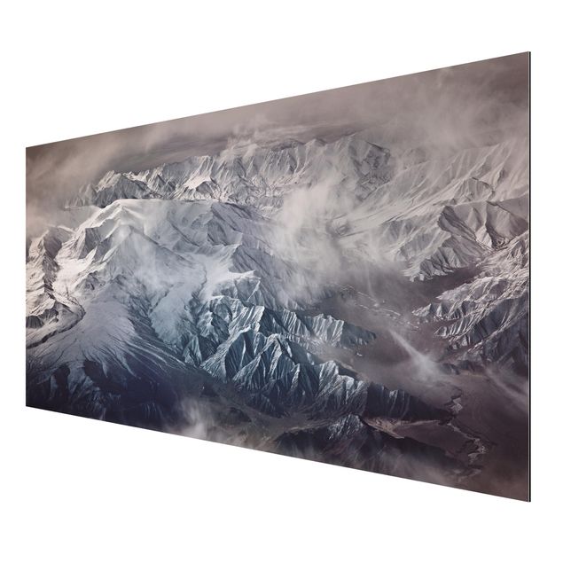 Aluminium Dibond schilderijen Mountains Of Tibet