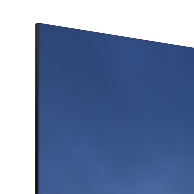 Aluminium Dibond schilderijen Three Peaks In Blue Light