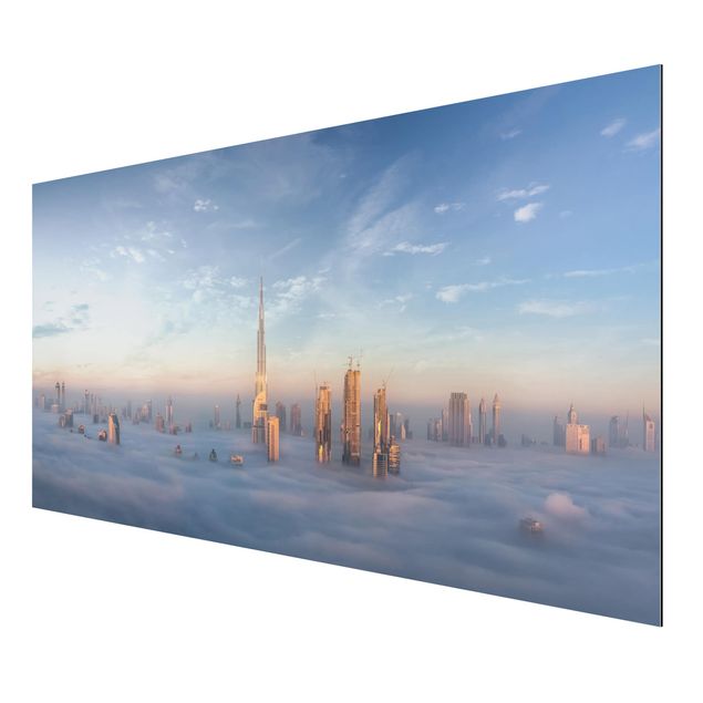 Aluminium Dibond schilderijen Dubai Above The Clouds