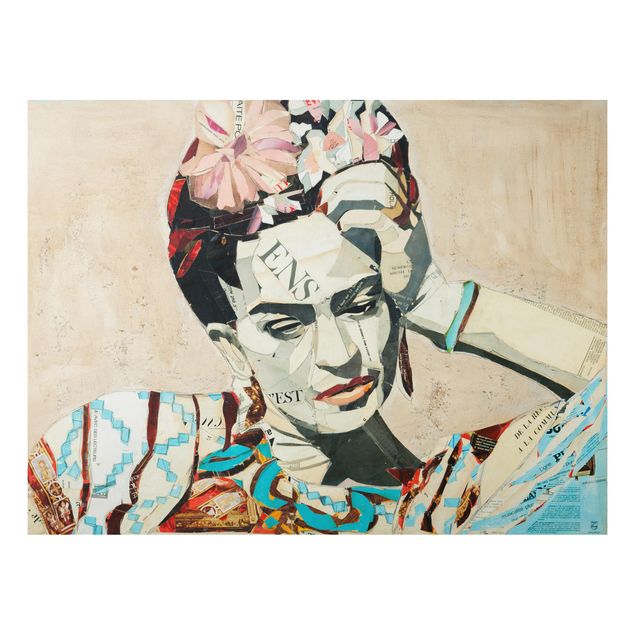 Aluminium Dibond schilderijen Frida Kahlo - Collage No.1