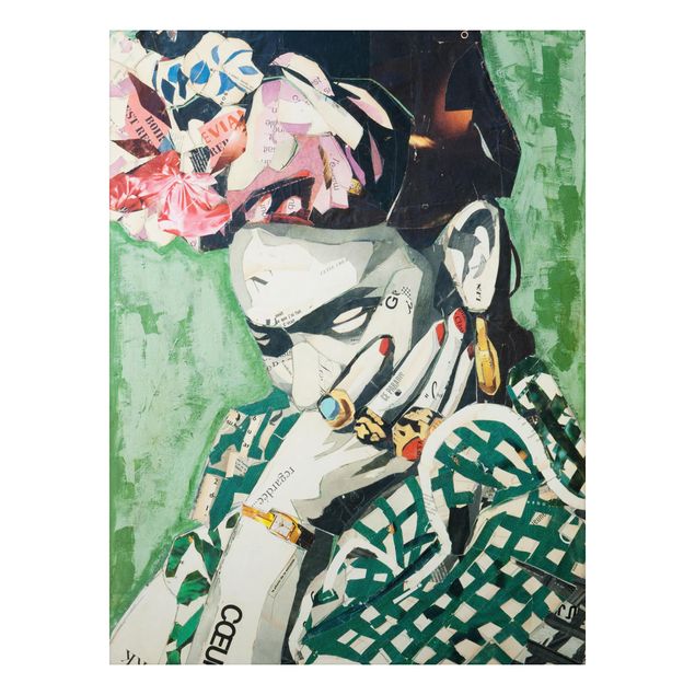 Aluminium Dibond schilderijen Frida Kahlo - Collage No.3