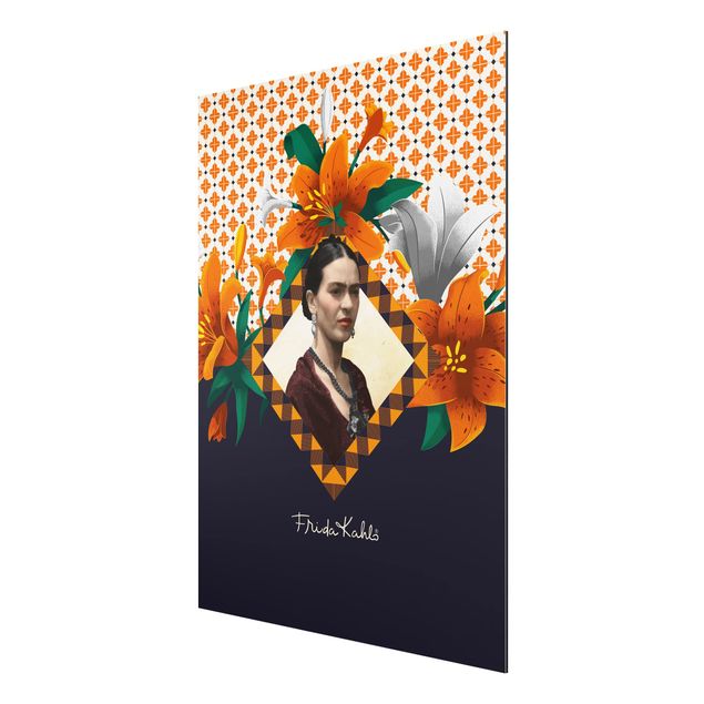 Aluminium Dibond schilderijen Frida Kahlo - Lilies