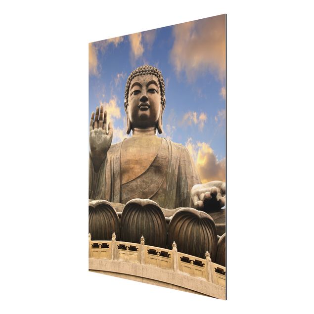 Aluminium Dibond schilderijen Big Buddha Sepia