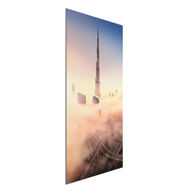 Aluminium Dibond schilderijen Heavenly Dubai Skyline