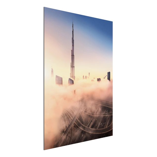 Aluminium Dibond schilderijen Heavenly Dubai Skyline