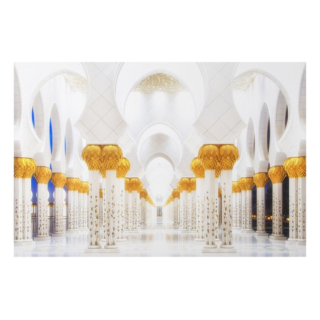 Aluminium Dibond schilderijen Mosque In Gold