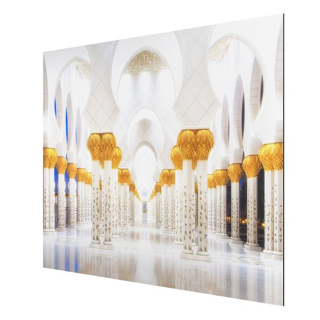 Aluminium Dibond schilderijen Mosque In Gold