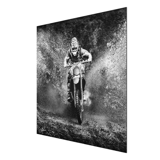 Aluminium Dibond schilderijen Motocross In The Mud