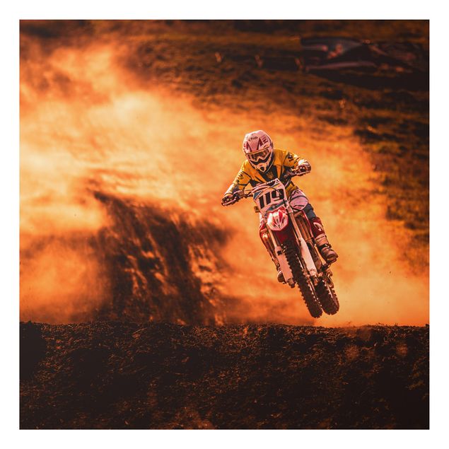 Aluminium Dibond schilderijen Motocross In The Dust
