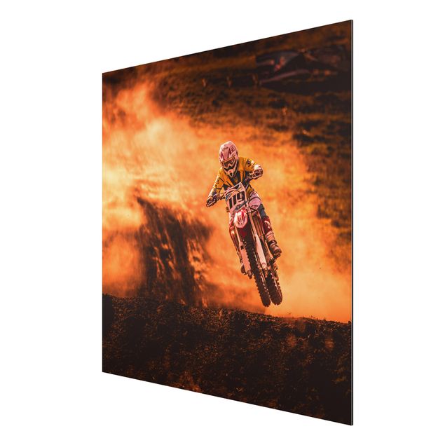 Aluminium Dibond schilderijen Motocross In The Dust