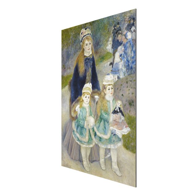 Aluminium Dibond schilderijen Auguste Renoir - Mother and Children (The Walk)