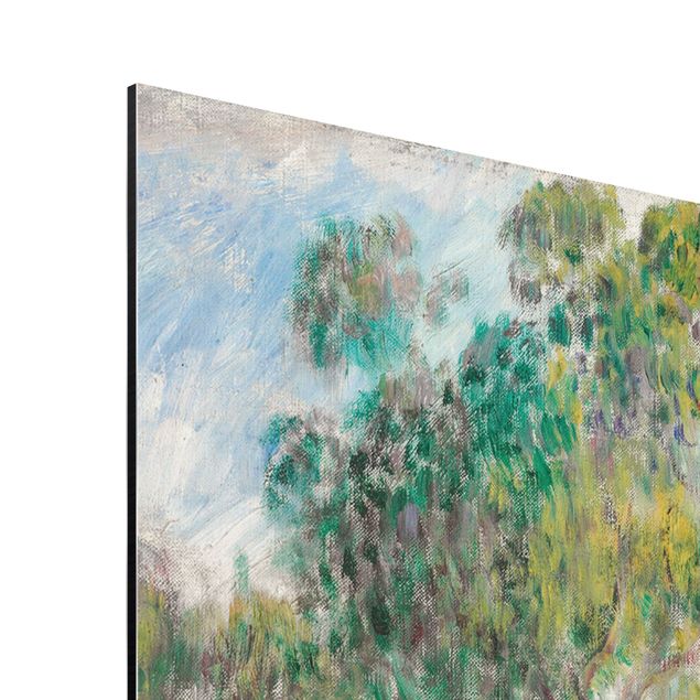 Aluminium Dibond schilderijen Auguste Renoir - Landscape With Figures