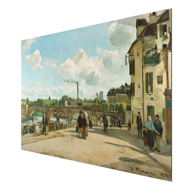 Aluminium Dibond schilderijen Camille Pissarro - View Of Pontoise