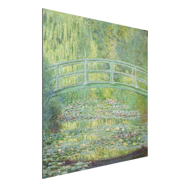 Aluminium Dibond schilderijen Claude Monet - Japanese Bridge