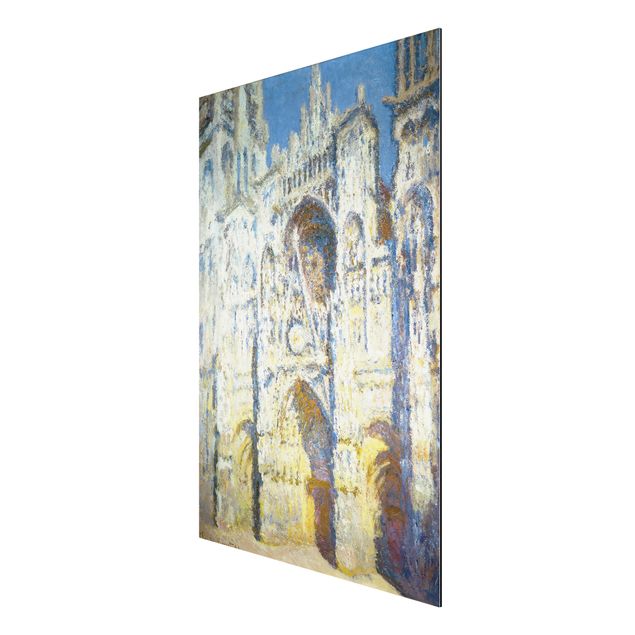 Aluminium Dibond schilderijen Claude Monet - Portal of the Cathedral of Rouen