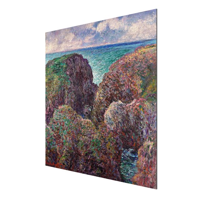 Aluminium Dibond schilderijen Claude Monet - Group of Rocks at Port-Goulphar