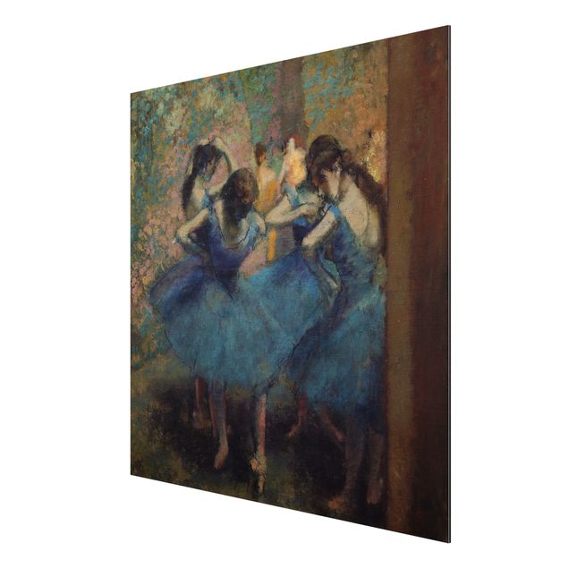 Aluminium Dibond schilderijen Edgar Degas - Blue Dancers